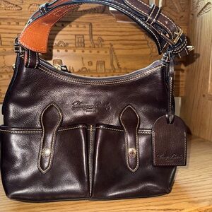 Dooney & Bourke Dark Brown Leather Shoulder Bag
